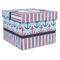 Anchors & Stripes Gift Boxes with Lid - Canvas Wrapped - XX-Large - Front/Main