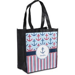 Anchors & Stripes Grocery Bag (Personalized)