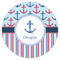 Anchors & Stripes Icing Circle - Medium - Single