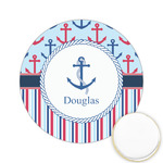 Anchors & Stripes Printed Cookie Topper - 2.15" (Personalized)