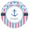 Anchors & Stripes Icing Circle - Small - Single