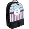 Anchors & Stripes Large Backpack - Black - Angled View