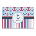 Anchors & Stripes Large Rectangle Car Magnet (Personalized)