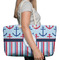 Anchors & Stripes Large Rope Tote Bag - In Context View