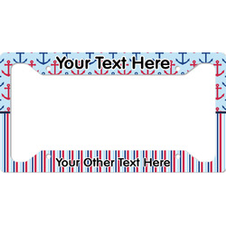 Anchors & Stripes License Plate Frame (Personalized)