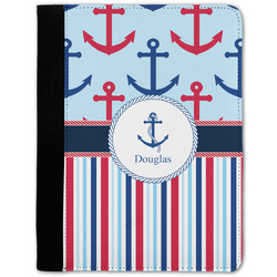 Anchors & Stripes Notebook Padfolio - Medium w/ Name or Text