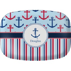 Anchors & Stripes Melamine Platter (Personalized)