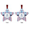 Anchors & Stripes Metal Star Ornament - Front and Back