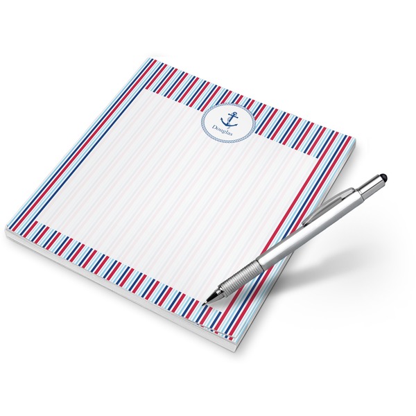 Custom Anchors & Stripes Notepad (Personalized)