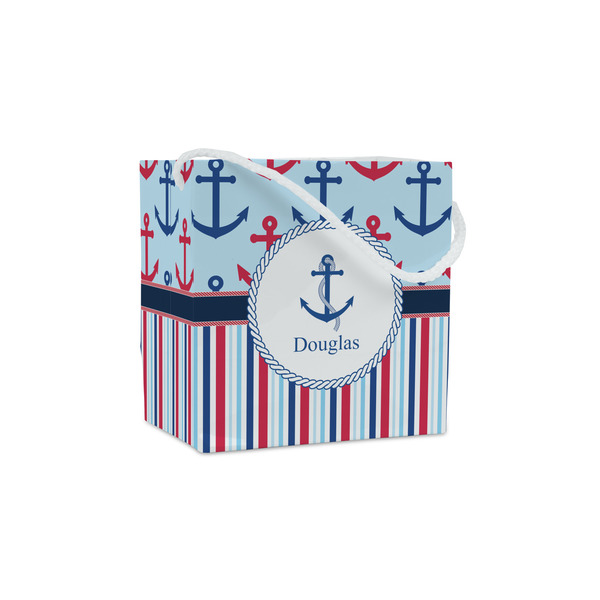 Custom Anchors & Stripes Party Favor Gift Bags (Personalized)