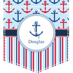 Anchors & Stripes Iron On Faux Pocket (Personalized)