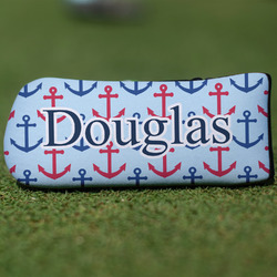 Anchors & Stripes Blade Putter Cover (Personalized)