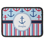 Anchors & Stripes Iron On Rectangle Patch w/ Name or Text