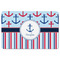 Anchors & Stripes Rectangular Fridge Magnet - FRONT