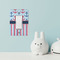 Anchors & Stripes Rocker Light Switch Covers - Single - IN CONTEXT