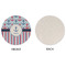 Anchors & Stripes Round Linen Placemats - APPROVAL (single sided)