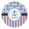 Anchors & Stripes Round Paper Coaster - Approval