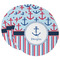 Anchors & Stripes Round Paper Coaster - Main