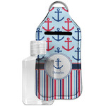 Anchors & Stripes Hand Sanitizer & Keychain Holder - Large (Personalized)