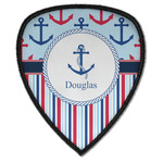 Anchors & Stripes Iron on Shield Patch A w/ Name or Text