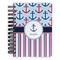 Anchors & Stripes Spiral Journal Small - Front View