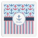 Anchors & Stripes Paper Dinner Napkins (Personalized)