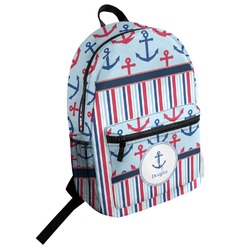 Anchors & Stripes Student Backpack (Personalized)