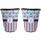 Anchors & Stripes Trash Can Black - Front and Back - Apvl