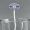 Anchors & Stripes White Plastic 7" Stir Stick - Oval - Main