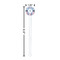 Anchors & Stripes White Plastic 7" Stir Stick - Round - Dimensions