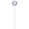 Anchors & Stripes White Plastic 7" Stir Stick - Round - Single Stick