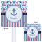 Anchors & Stripes White Plastic Stir Stick - Double Sided - Approval