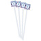 Anchors & Stripes White Plastic Stir Stick - Double Sided - Square - Front