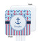 Anchors & Stripes White Plastic Stir Stick - Single Sided - Square - Approval