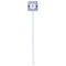 Anchors & Stripes White Plastic Stir Stick - Single Sided - Square - Single Stick