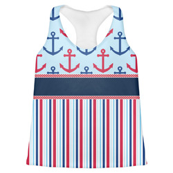 Anchors & Stripes Womens Racerback Tank Top - Large