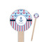 Anchors & Stripes Wooden 6" Food Pick - Round - Closeup