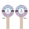 Anchors & Stripes Wooden 6" Stir Stick - Round - Double Sided - Front & Back