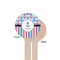 Anchors & Stripes Wooden 6" Stir Stick - Round - Single Sided - Front & Back