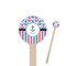 Anchors & Stripes Wooden 7.5" Stir Stick - Round - Closeup