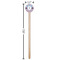 Anchors & Stripes Wooden 7.5" Stir Stick - Round - Dimensions