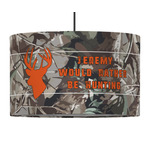 Hunting Camo 12" Drum Pendant Lamp - Fabric (Personalized)