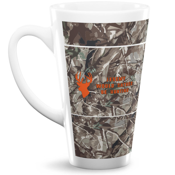 Custom Hunting Camo 16 Oz Latte Mug (Personalized)