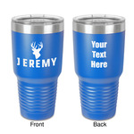 Hunting Camo 30 oz Stainless Steel Tumbler - Royal Blue - Double-Sided (Personalized)