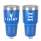 Hunting Camo 30 oz Stainless Steel Ringneck Tumbler - Blue - Double Sided - Front & Back