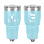 Hunting Camo 30 oz Stainless Steel Tumbler - Teal - Double-Sided (Personalized)