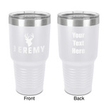 Hunting Camo 30 oz Stainless Steel Tumbler - White - Double-Sided (Personalized)