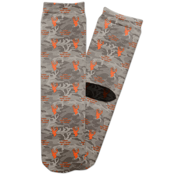 Custom Hunting Camo Adult Crew Socks (Personalized)