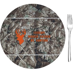 Hunting Camo Glass Appetizer / Dessert Plate 8" (Personalized)