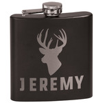 Hunting Camo Black Flask Set (Personalized)
